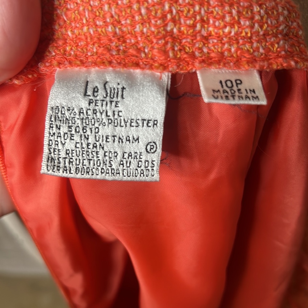 LeSuit Flared Pencil Skirt - Coral Mango Textured skirt -Women’s Skirt - 10P -A7 - Picture 8 of 8